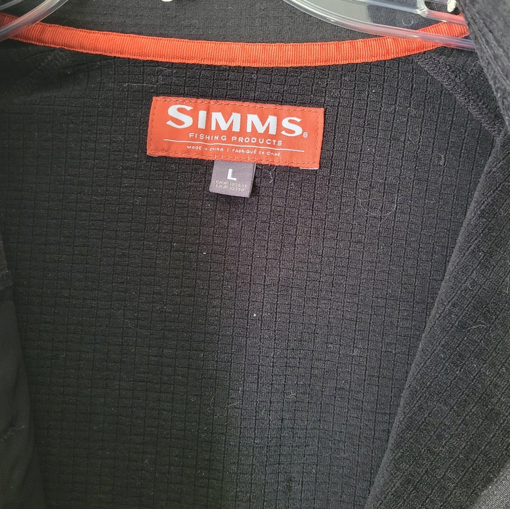 Simms Quarter Zip Thermal Midlayer Grid Fleece Lo… - image 3